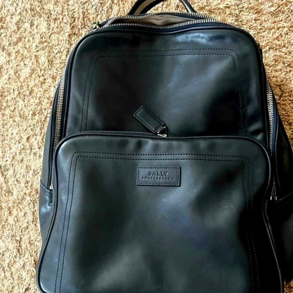 Bally Black Leather Backpack AUTHENTIC